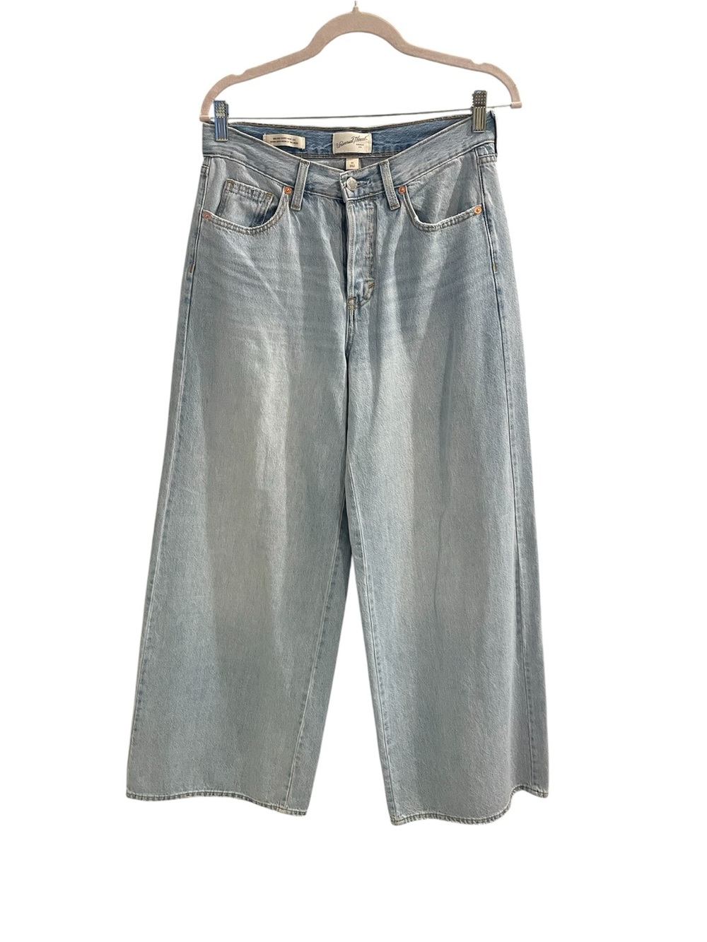 Universal Thread Mid-Rise Super Wide Leg Jeans Light Wash Size 6R - Picture 6 of 12